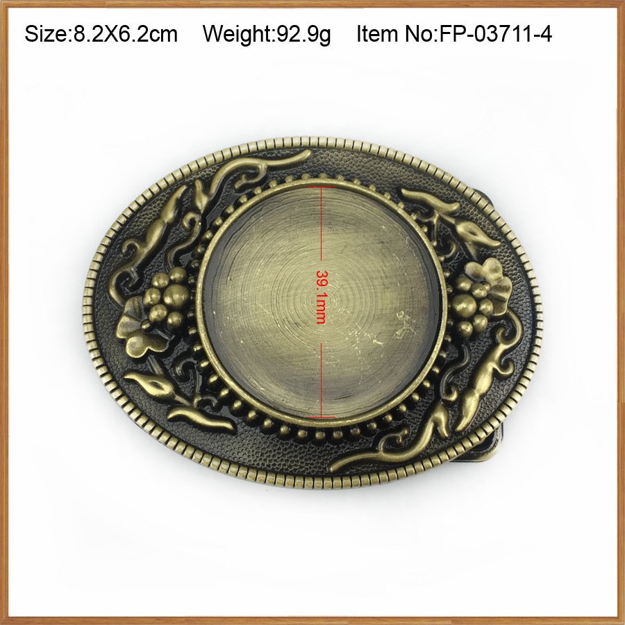 Vintage Plate Small Blank Pattern Custom Western Cowboy Belt Buckle Popular Style Knight Belt Buckle for Men Women