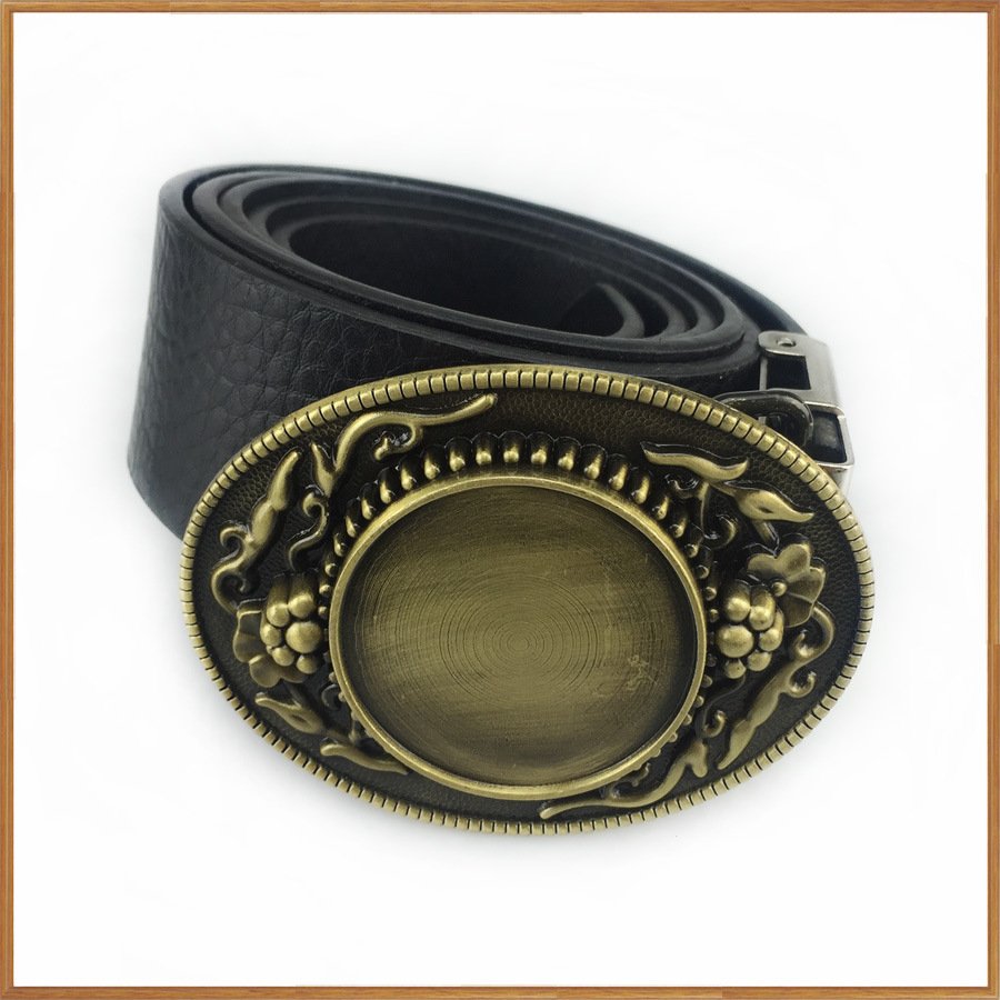 Vintage Plate Small Blank Pattern Custom Western Cowboy Belt Buckle Popular Style Knight Belt Buckle for Men Women