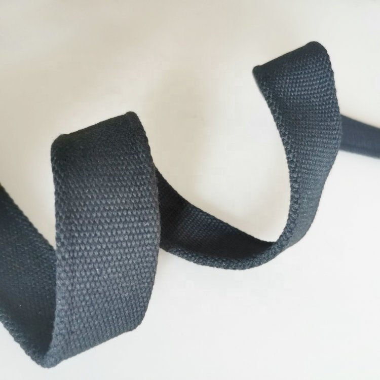 1.5 inch Black Customize Brand emboss Logo Cotton Belt Adjustable free Easy open close Buckle webbing Belt