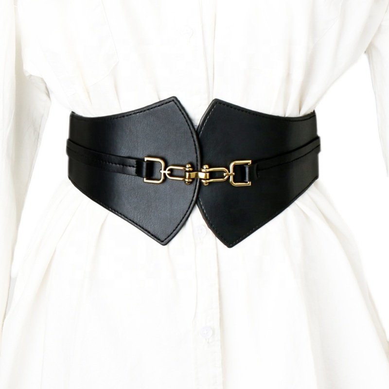 2023 New High Quality Women's Vintage Buckle Belt Elastic Decoration Dress Versatile Elastic Belt
