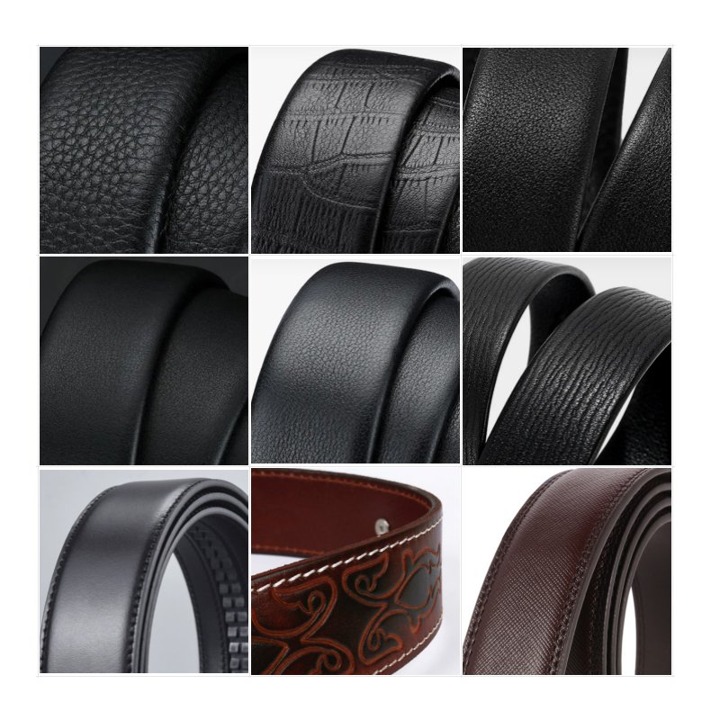 Full Grain Leather Men'S Belt Custom Gift Adjustable Buckle Cowhide Genuine Cowhide Leather Belts Men