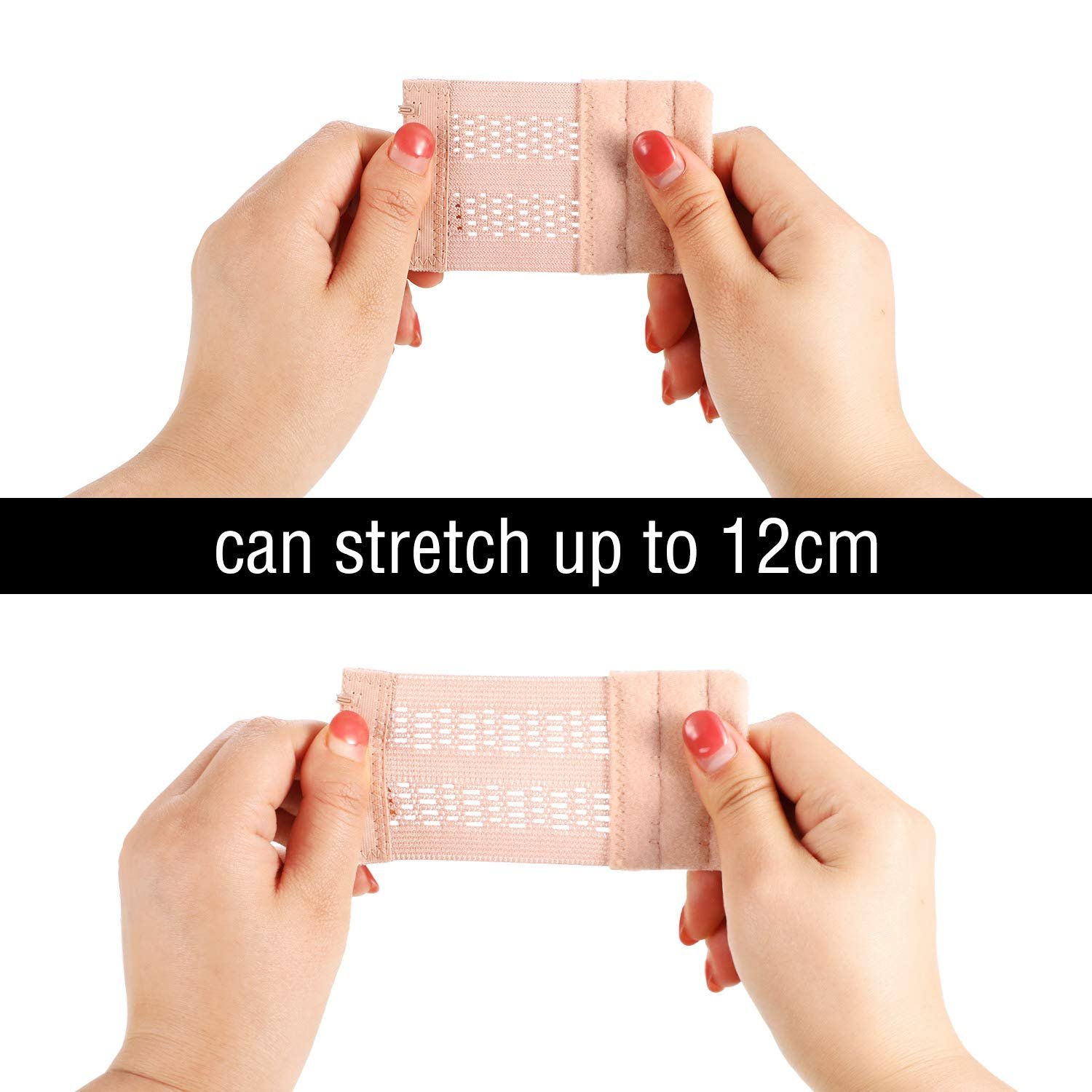 Customization lingerie accessories seamless strap extend hook eye women bra buckle extender elastic stretchy lin