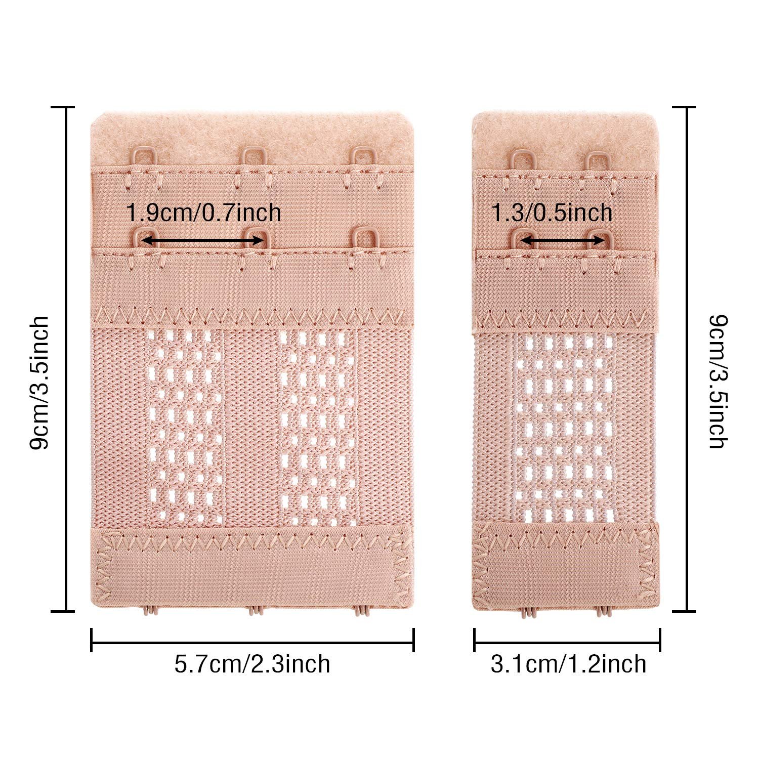 Customization lingerie accessories seamless strap extend hook eye women bra buckle extender elastic stretchy lin