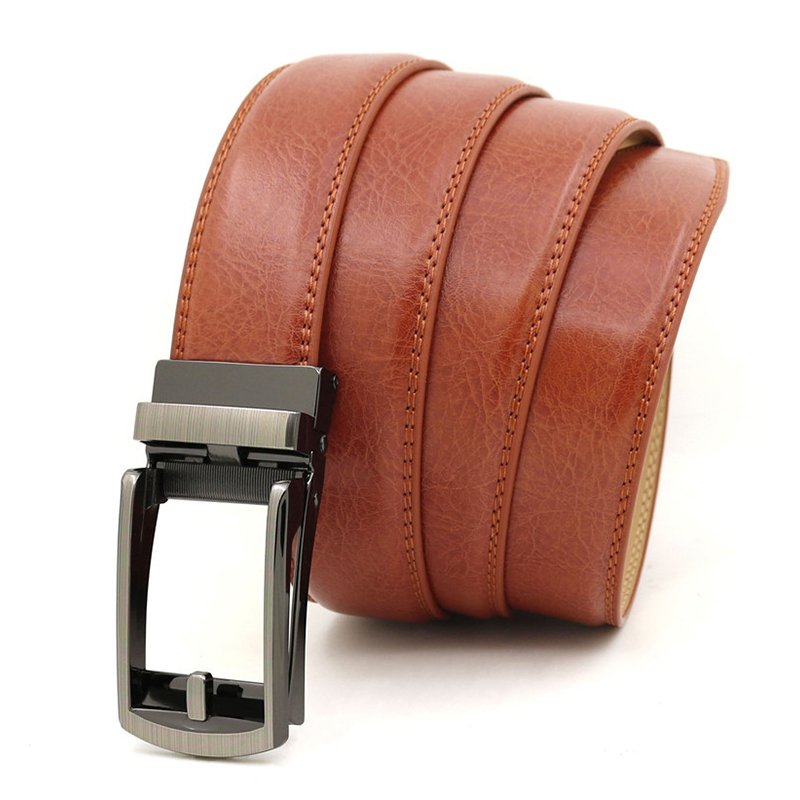 Wholesale Men Click Real Leather Belt Automatic Buckle Genuine Leather Belt Manufacturers