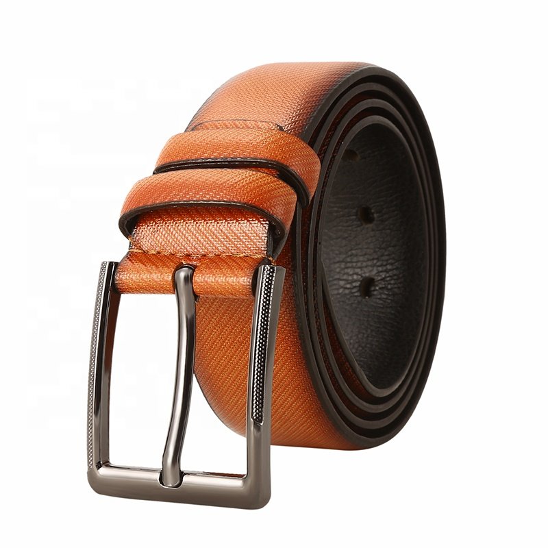 Factory Business Leather Brand Designer Pin Buckle wholesale Men PU Leather Belt