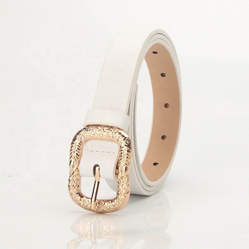 Women's Faux Leather Belts for Jeans Dress Pants, Fashion Waist Belts with Double O-Ring belt buckle
