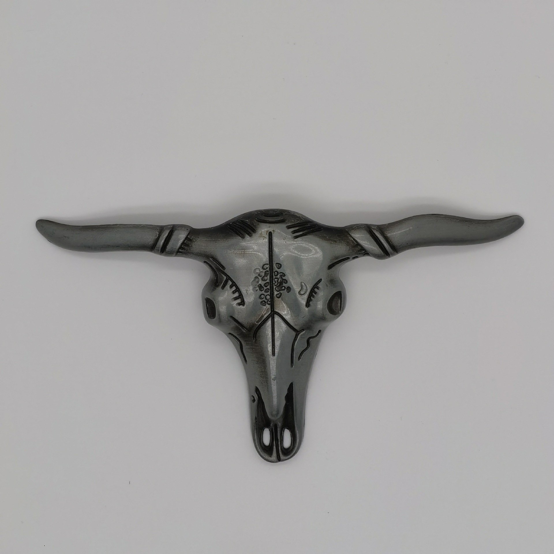 European American Foreign Trade All-Match Fashion Trend Belt Buckle Luxury Cow Skull Design in Zinc Alloy for Bags