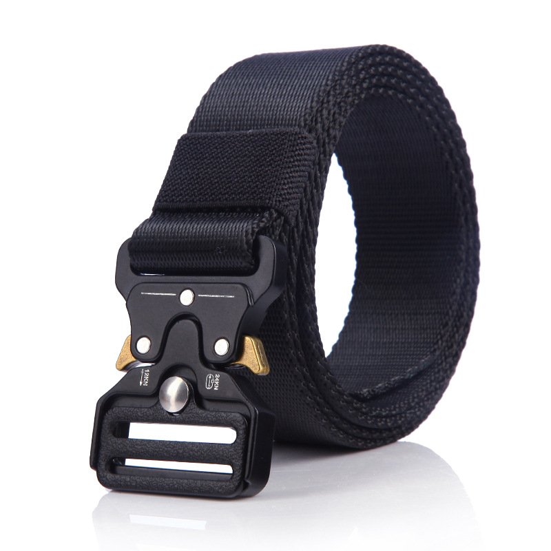 Wholesale custom logo 3.2cm zinc alloy buckle tactical quick release outdoor training nylon breathable polyester belt