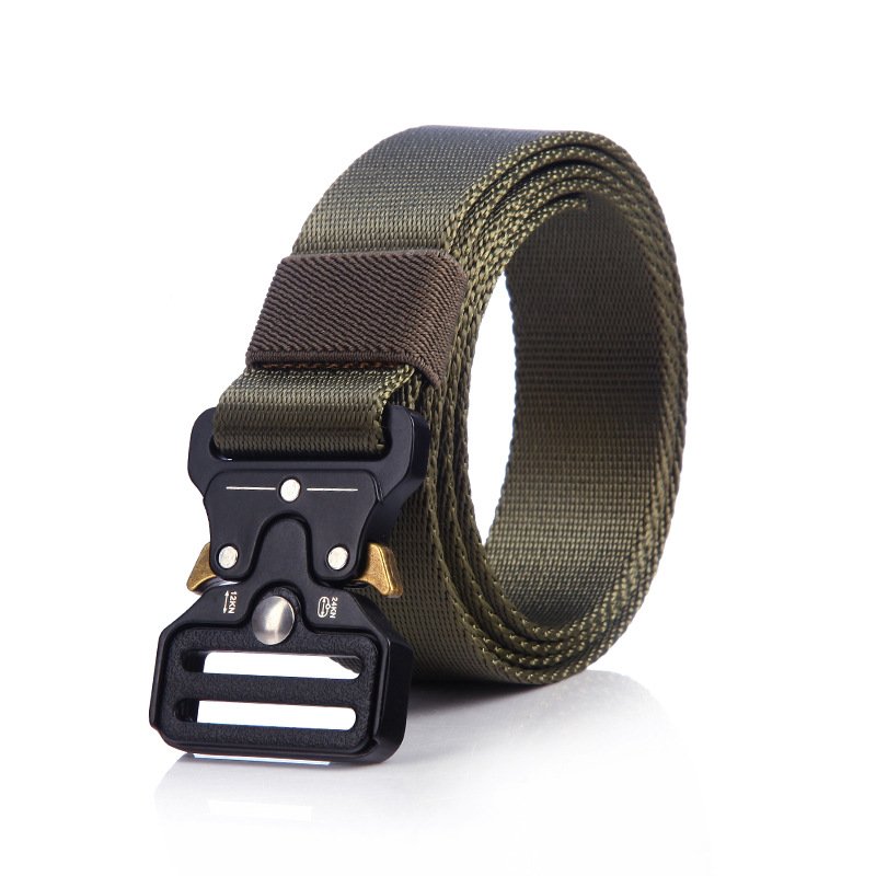 Wholesale custom logo 3.2cm zinc alloy buckle tactical quick release outdoor training nylon breathable polyester belt
