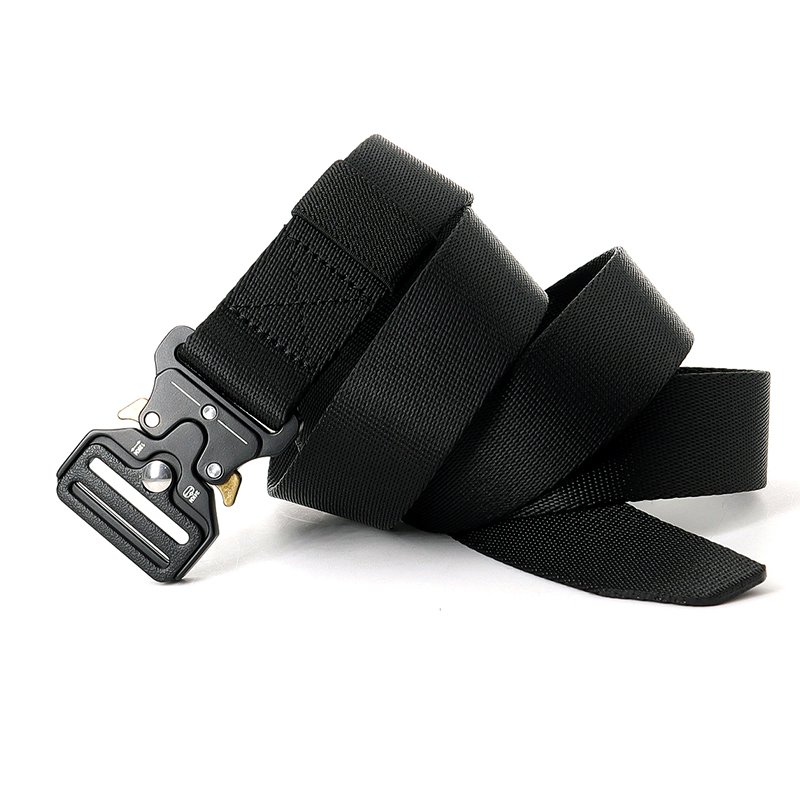Wholesale custom logo 3.2cm zinc alloy buckle tactical quick release outdoor training nylon breathable polyester belt