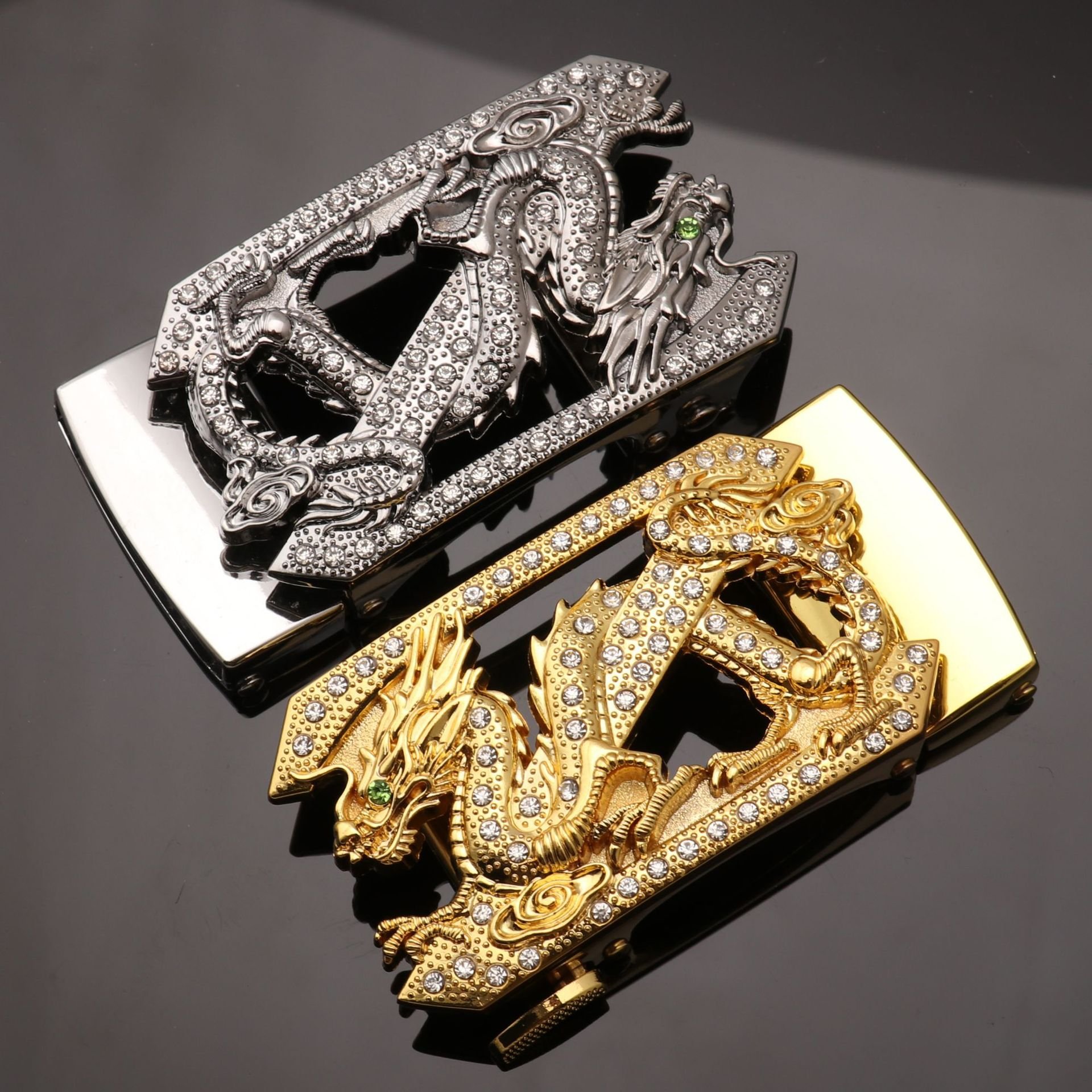 Mens alloy belt buckle rihnstone Factory Direct High Quality automatic belt buckle removable automatic buckle