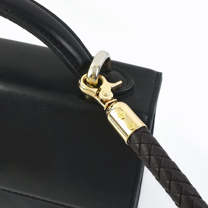 MeeTee F1-24 DIY Metal Buckle Bell Pull Braided Rope Bag Stopper with Cord End Handbag Clasp Dog Buckles Alloy Material