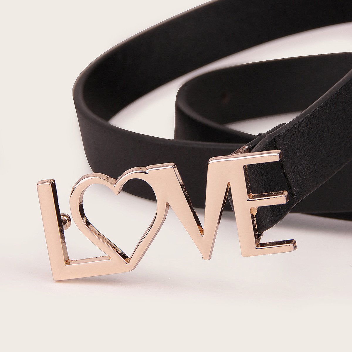New Women's Belt Fashion Trend Fashion All-match Letter Love Buckle Decoration Suit Clothes Pants Belt