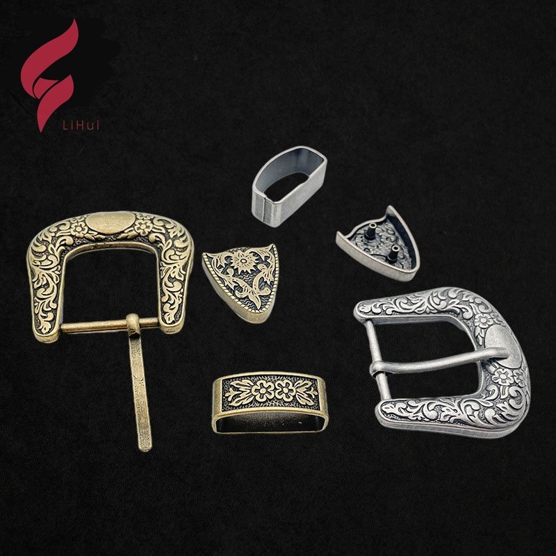 Lihui hardware color 3D silver plated metal belt buckle plating men metal belt buckle Wide Slide Buckle