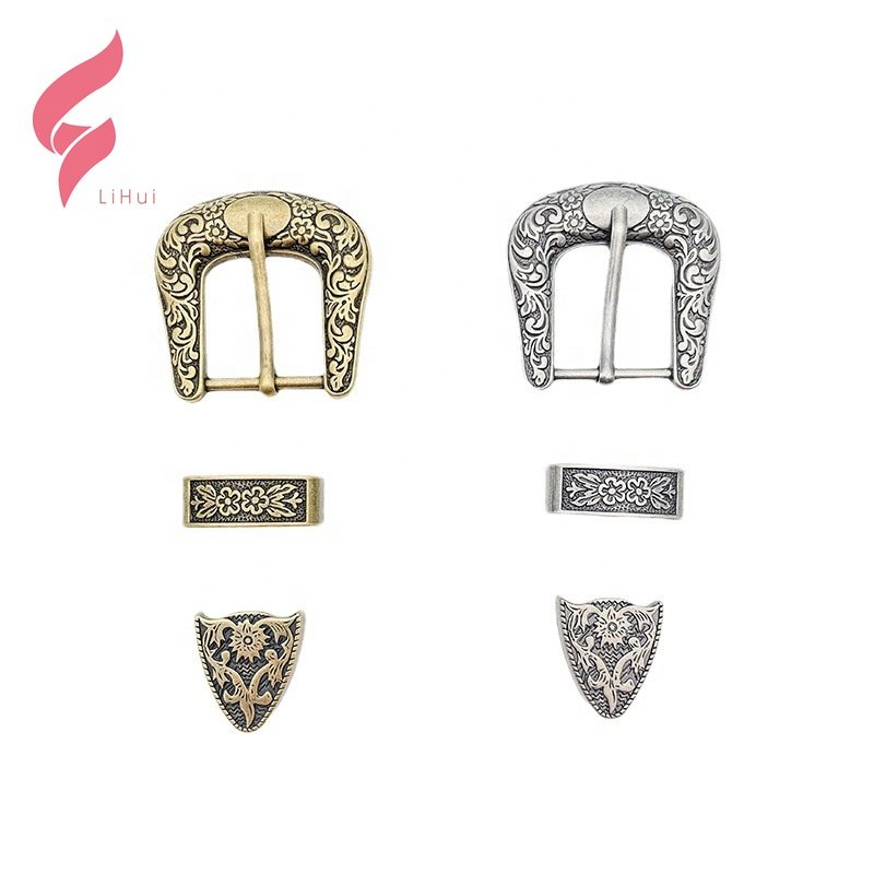 Lihui hardware color 3D silver plated metal belt buckle plating men metal belt buckle Wide Slide Buckle