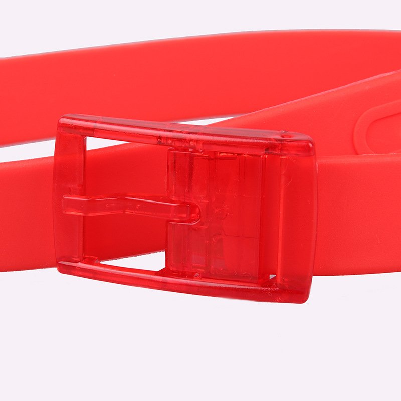 Yiwu factory wholesale Plastic Belt with Plastic Buckle,Fashion 15 Solid Color Silicone Ladies Belt