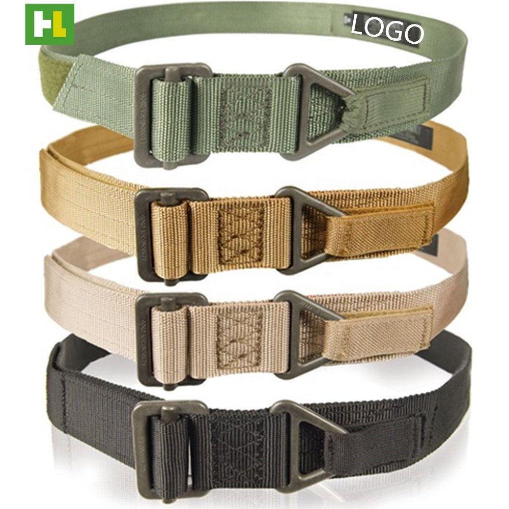 Hot Selling Durable Outdoor Woven Braided Nylon Black Brown Fabric Belt With Plastic Buckle