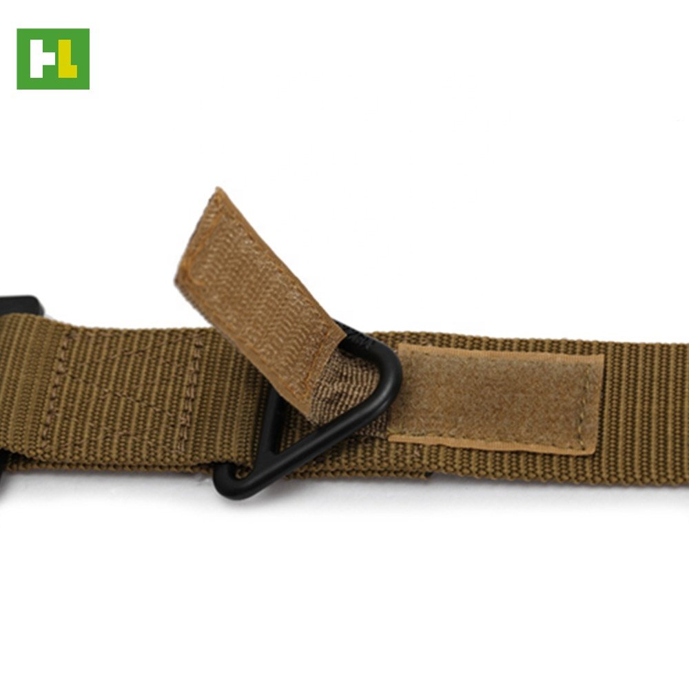Hot Selling Durable Outdoor Woven Braided Nylon Black Brown Fabric Belt With Plastic Buckle