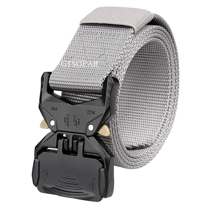 BL25 3.8cm Hiking Tactical Belt Men's Outdoor Sports Quick Release Belt Tooling Functional Canvas Belt