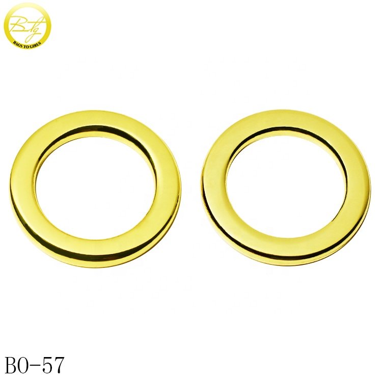 High quality custom engraved letter spring rings gunmetal handbag hardware openable o buckle for dog collar