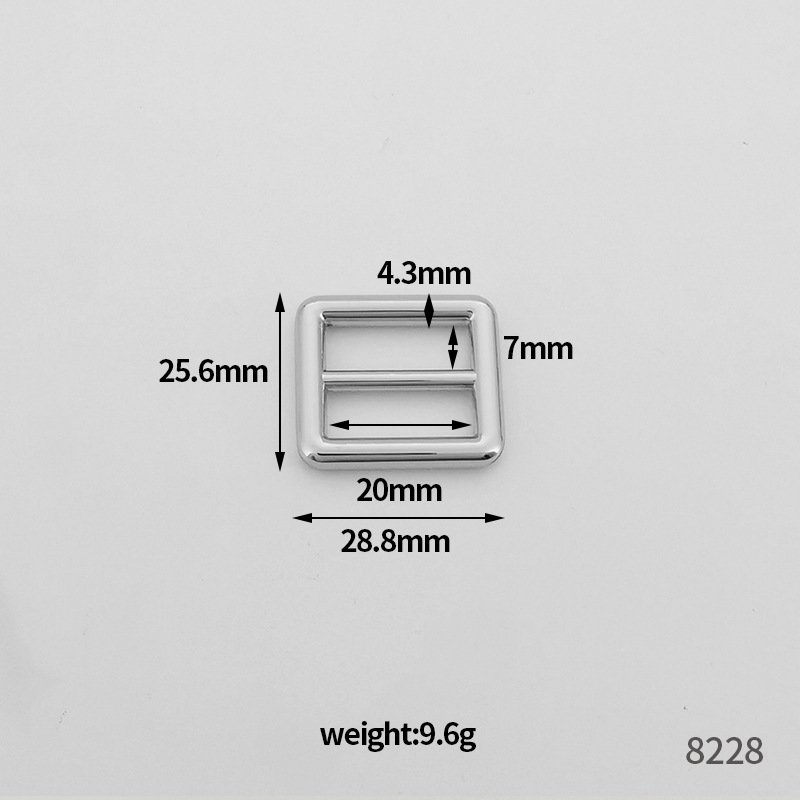 20mm-50mm zinc alloy strap adjuster buckle square adjustable buckle metal