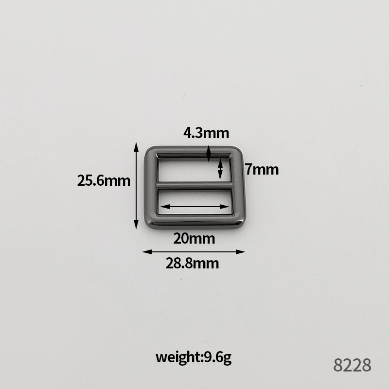 20mm-50mm zinc alloy strap adjuster buckle square adjustable buckle metal