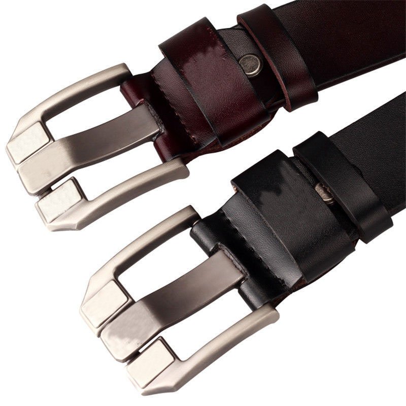 Classic Vintage PU Leather Needle Buckle Belts Custom Logo Waist Real Leather Belt Belt for Man