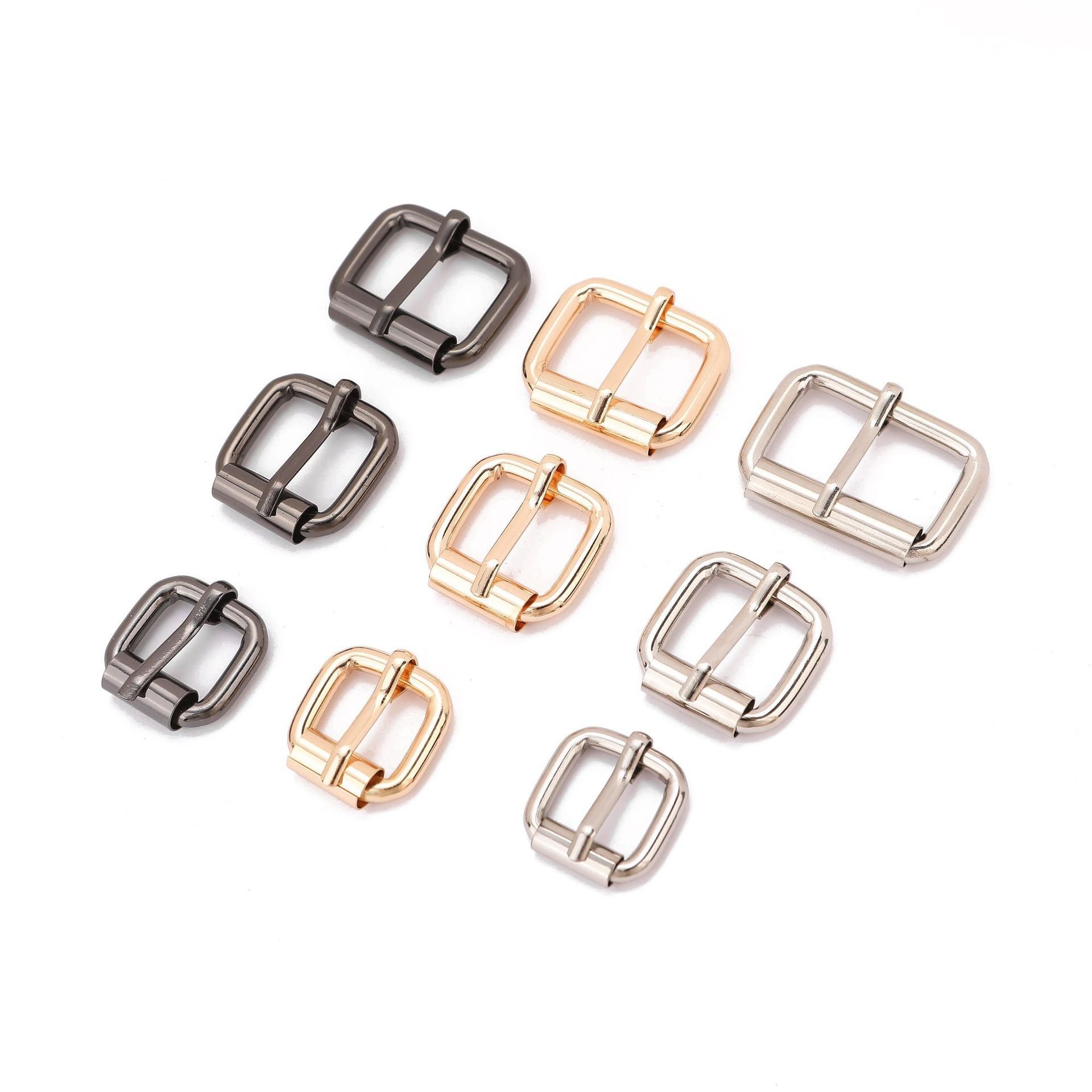 Wholesale Metal Buckles for Belt Bag Strap Shoes Webbing Adjuster Roller Pin Buckle for Handbag Shoes