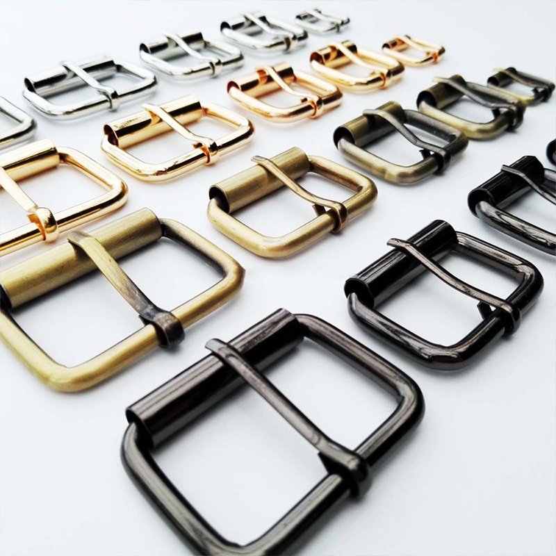 Wholesale Metal Buckles for Belt Bag Strap Shoes Webbing Adjuster Roller Pin Buckle for Handbag Shoes