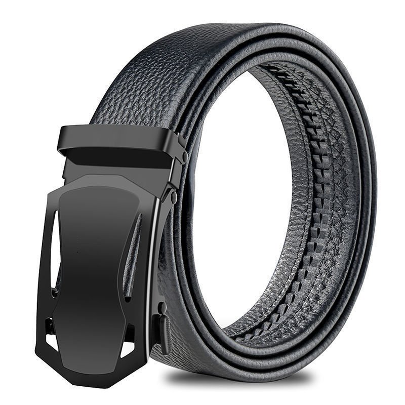 Men's crocodile pattern edging belt automatic buckle casual Youth Business super fiber PU belt