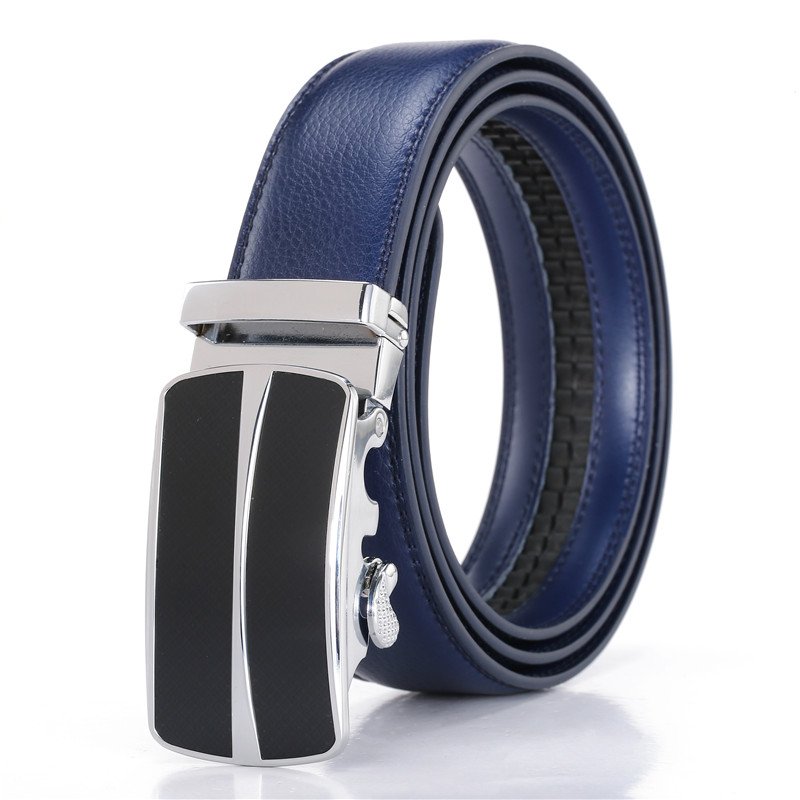 LQbelt Men's Automatic Buckle Belt For Men Genuine Leather Belts Waistband Custom LOGO YiWU OEM Factory
