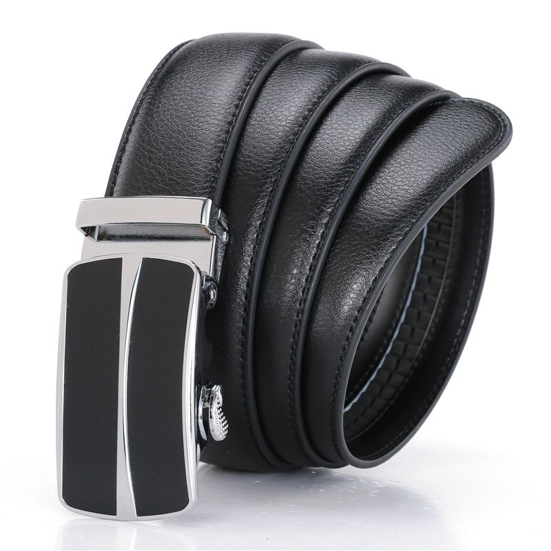 LQbelt Men's Automatic Buckle Belt For Men Genuine Leather Belts Waistband Custom LOGO YiWU OEM Factory