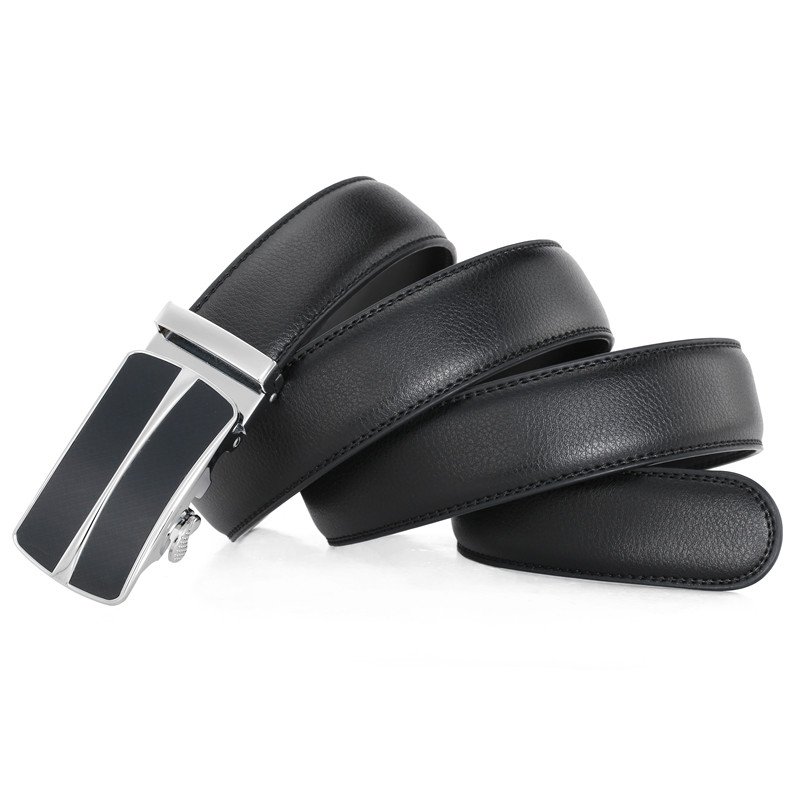 LQbelt Men's Automatic Buckle Belt For Men Genuine Leather Belts Waistband Custom LOGO YiWU OEM Factory