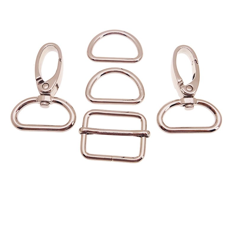 Nickle Finishes JInmoore Bag Making Kit Sets Swivel Hooks D Rings and Slide Buckles