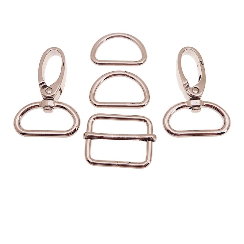 Nickle Finishes JInmoore Bag Making Kit Sets Swivel Hooks D Rings and Slide Buckles