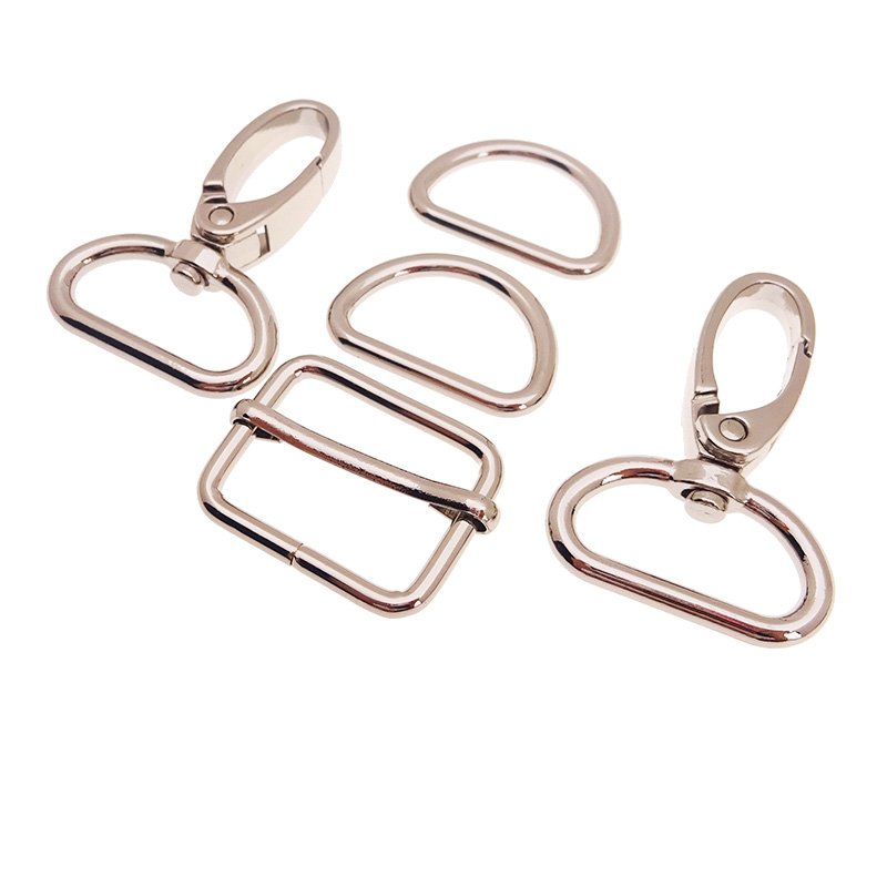 Nickle Finishes JInmoore Bag Making Kit Sets Swivel Hooks D Rings and Slide Buckles