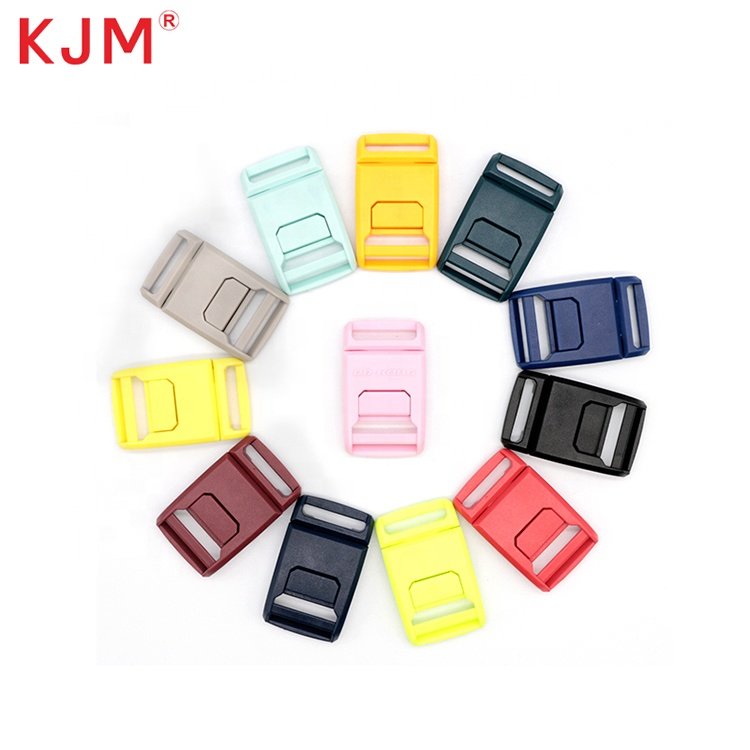 Custom Logo Color Backpack Accessories 20mm Flat Lock Belt Buckle Plastic Quick Release Magnetic Buckle