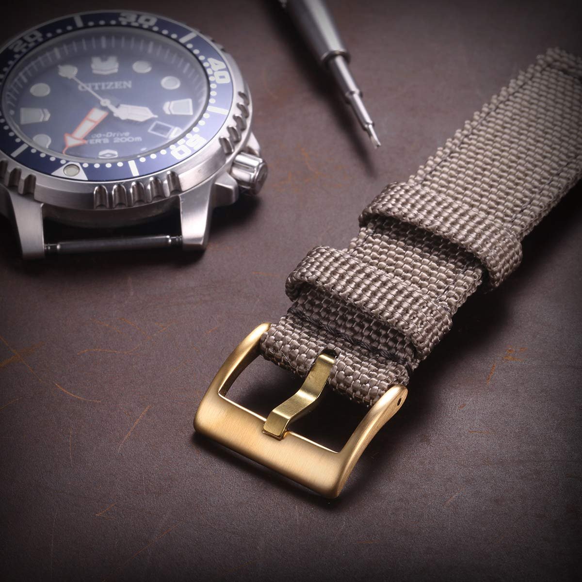 20mm 22mm 24mm Watch Strap Leather Gold Buckle Bronze Watch Buckle
