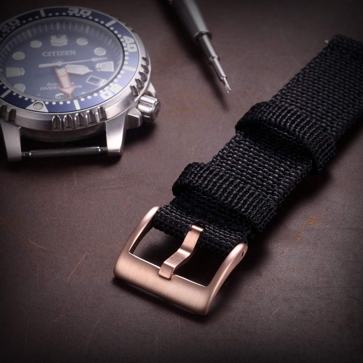 20mm 22mm 24mm Watch Strap Leather Gold Buckle Bronze Watch Buckle