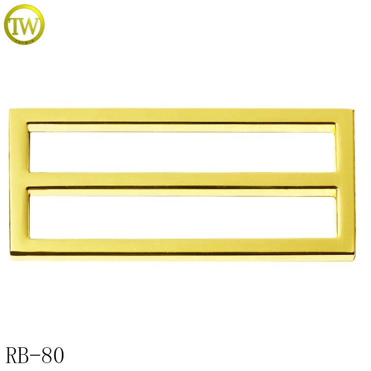 High quality handbag metal parts nickle plating adjustable metal slide buckles for luggage hardware