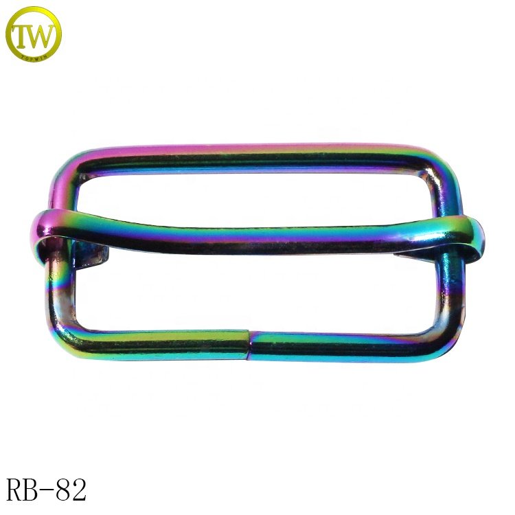 High quality handbag metal parts nickle plating adjustable metal slide buckles for luggage hardware