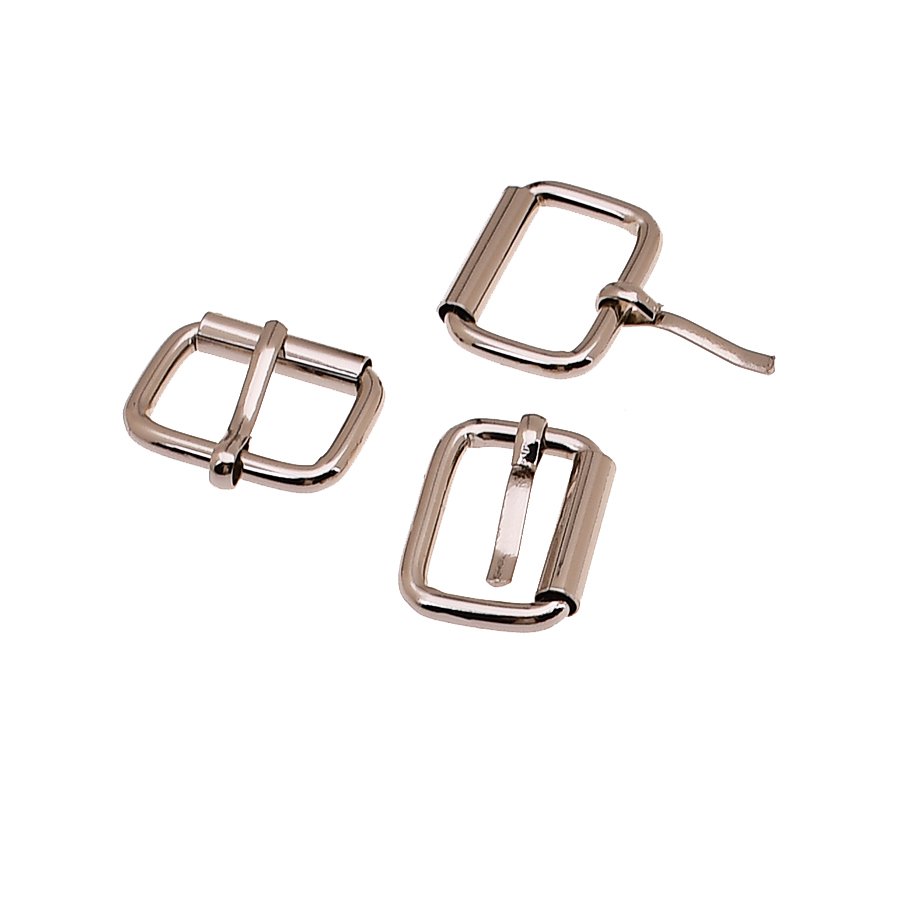 Leather Rectangle Ring Adjust Roller Pin Buckle For Handbag Strap Belt Dog Collar Chain Bag Parts Accessories
