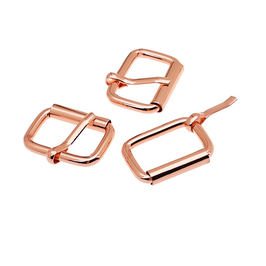 Leather Rectangle Ring Adjust Roller Pin Buckle For Handbag Strap Belt Dog Collar Chain Bag Parts Accessories