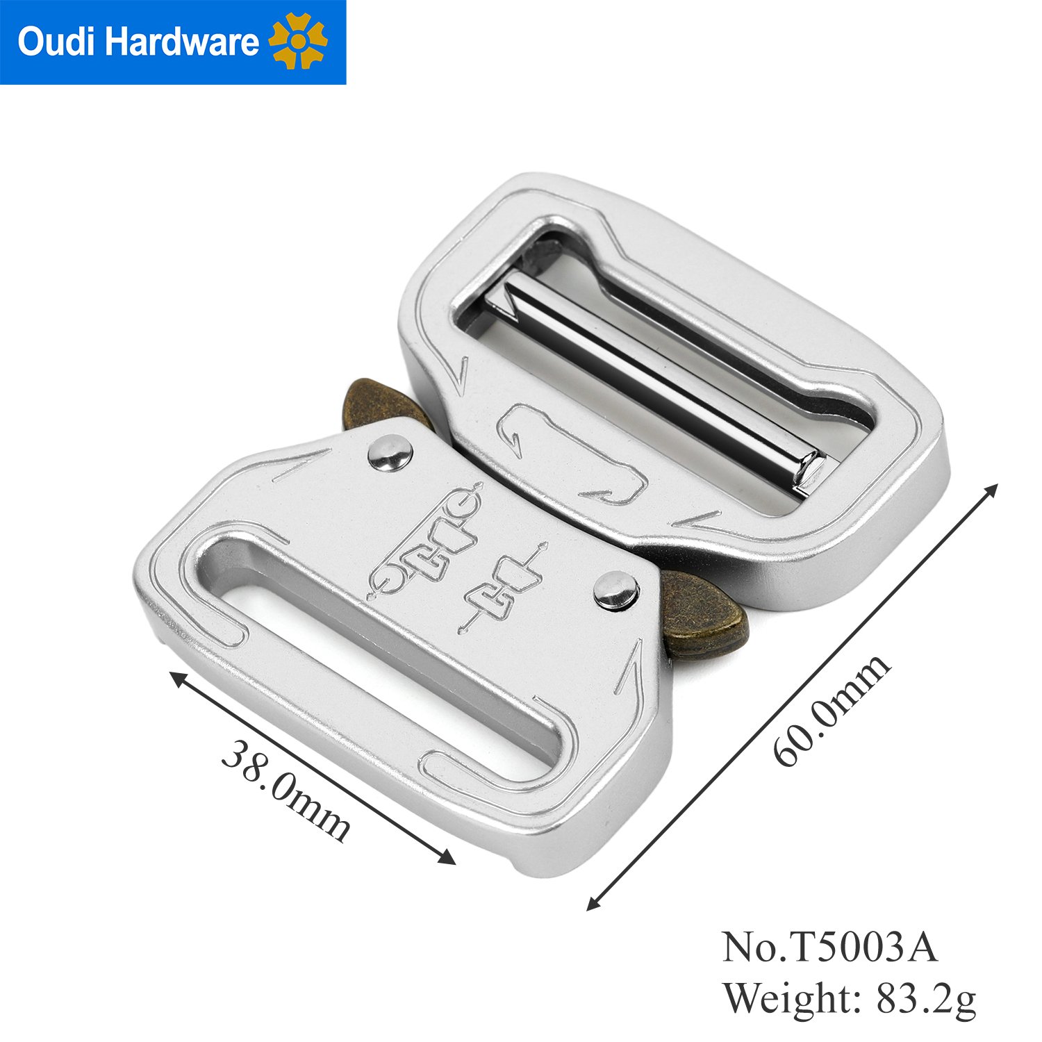 38MM Metal Quick Release Buckles Heavy Duty Belt Buckles For Men