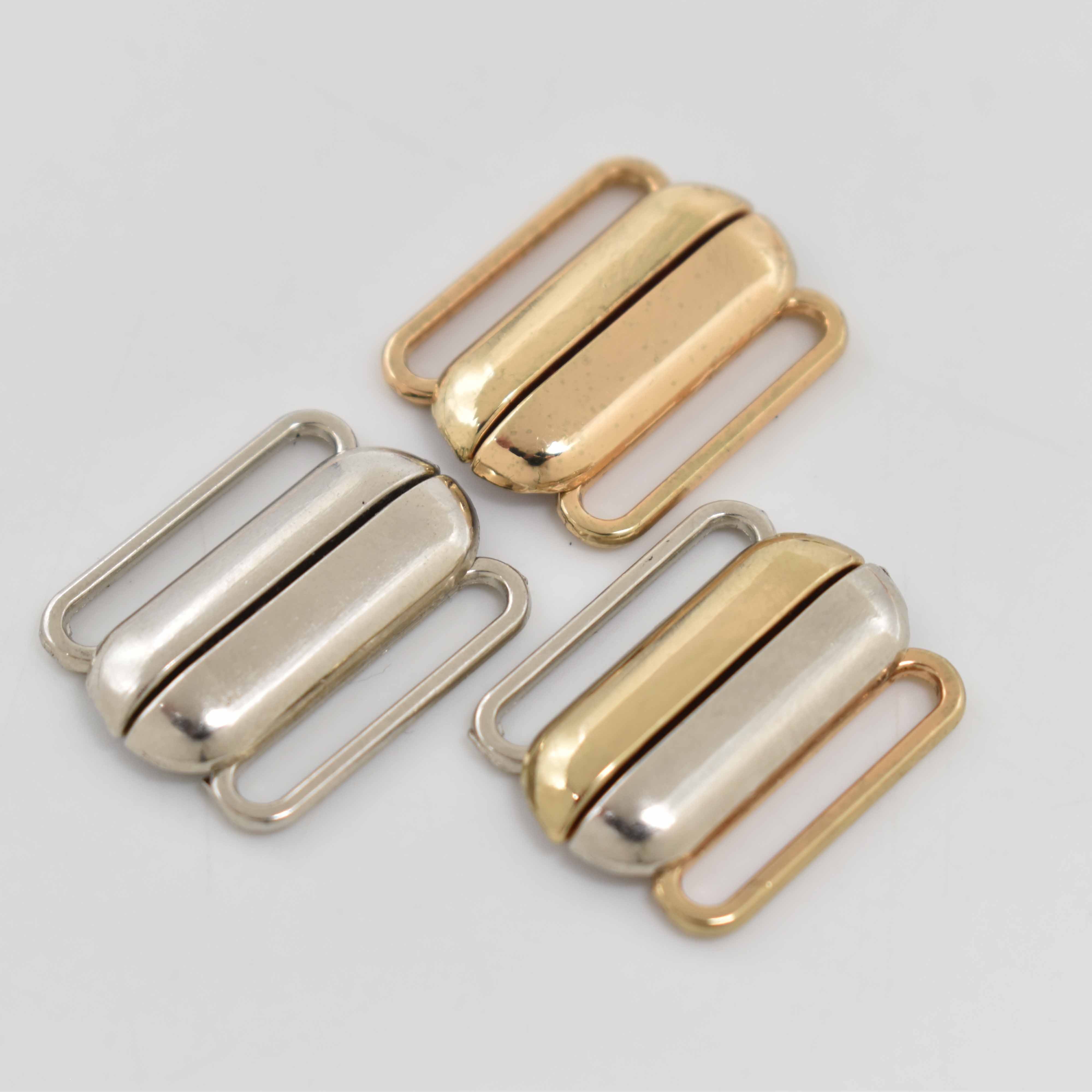 B-8-1 Eco-friendly high quality mutiply size zinc alloy Metal Bra Clasp Front Closure Buckle for swimwear accessories/ bra clasp