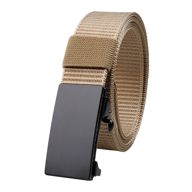Fashionable casual canvas belt trendy outdoor tactical belt alloy buckle nylon canvas belt