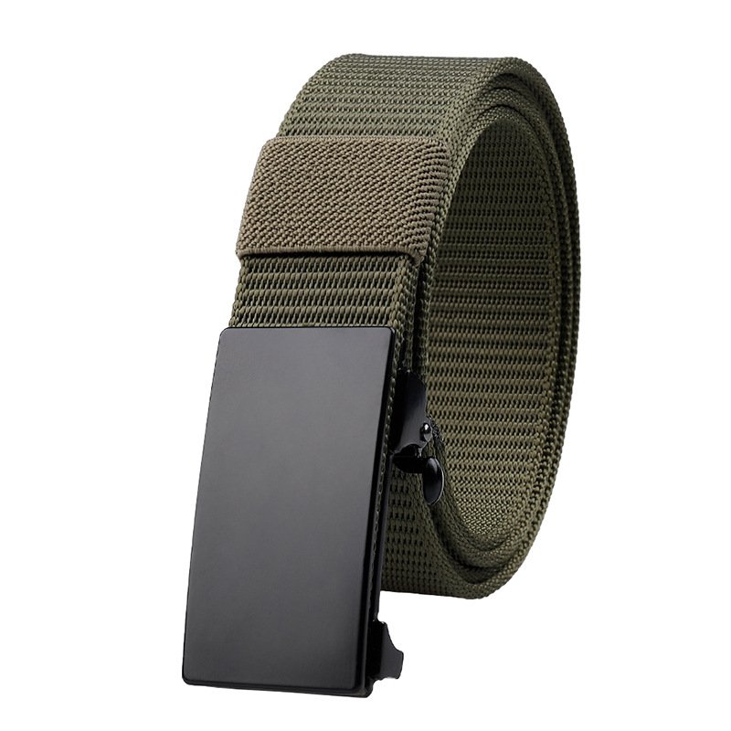 Fashionable casual canvas belt trendy outdoor tactical belt alloy buckle nylon canvas belt