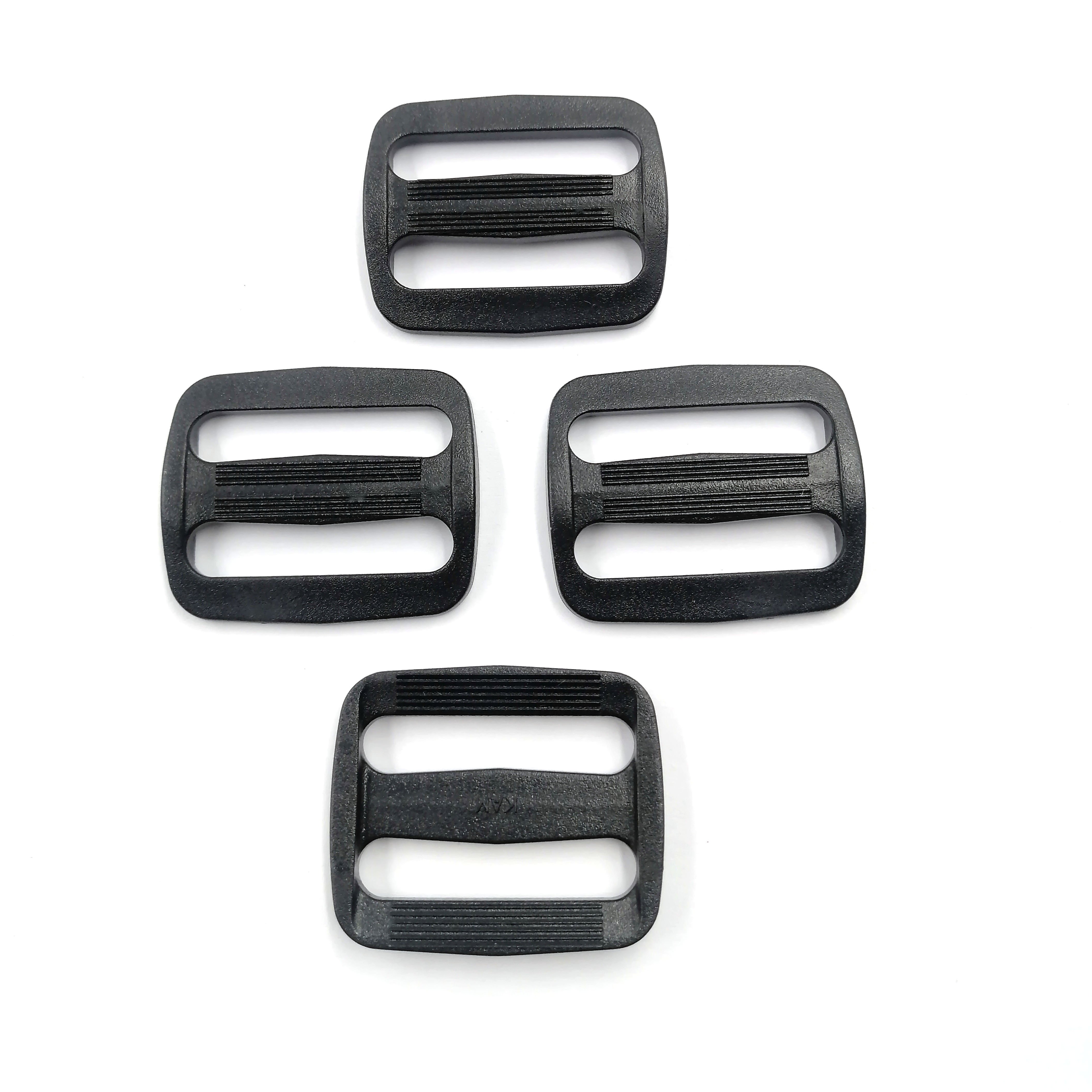 Factory Plastic Tri-Glide Slider Adjustable Straps Buckle Multi Sizes D Ring Buckle for Backpack Webbing
