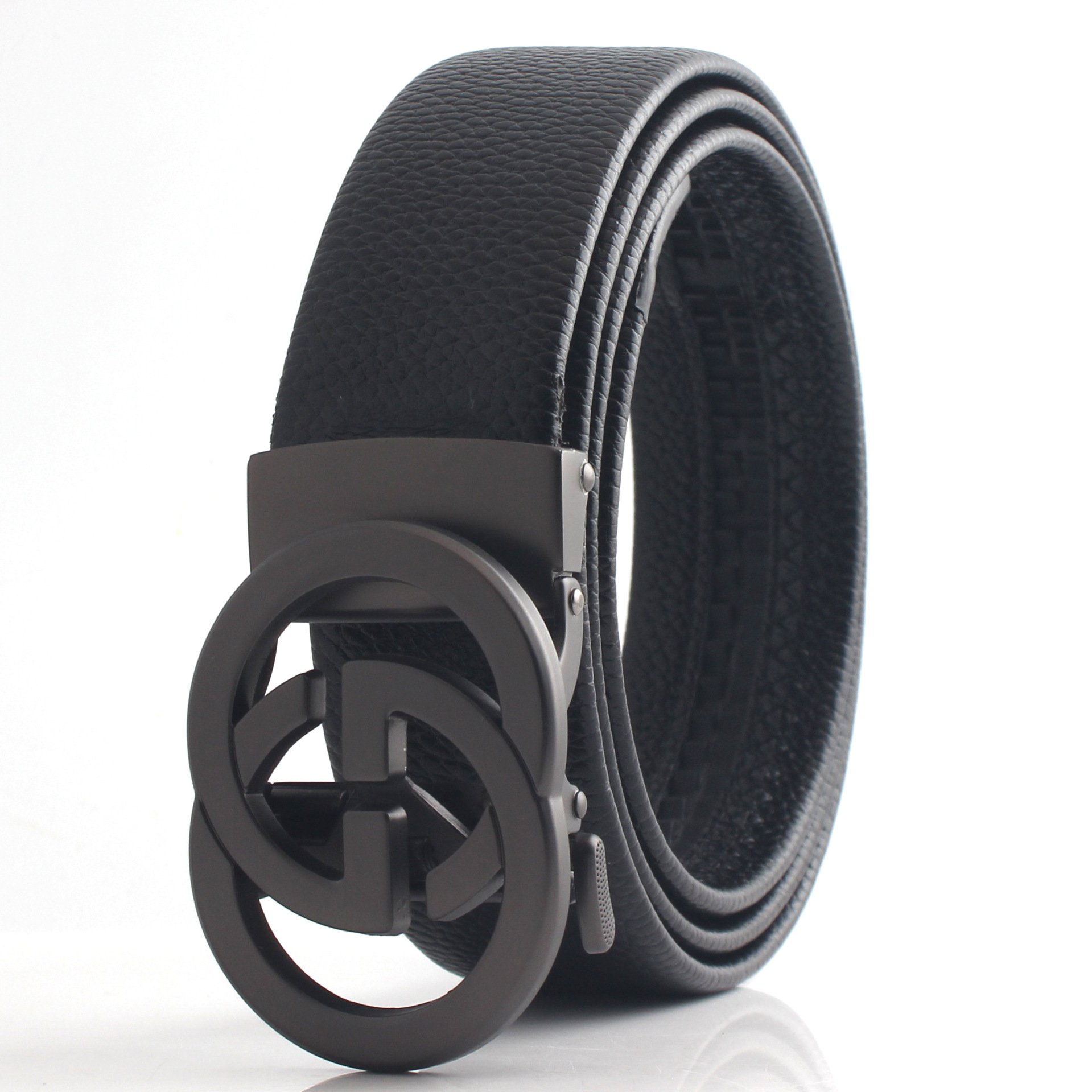 Men's Genuine Leather belt wholesale letter G metal automatic buckle designer brand leather men belt