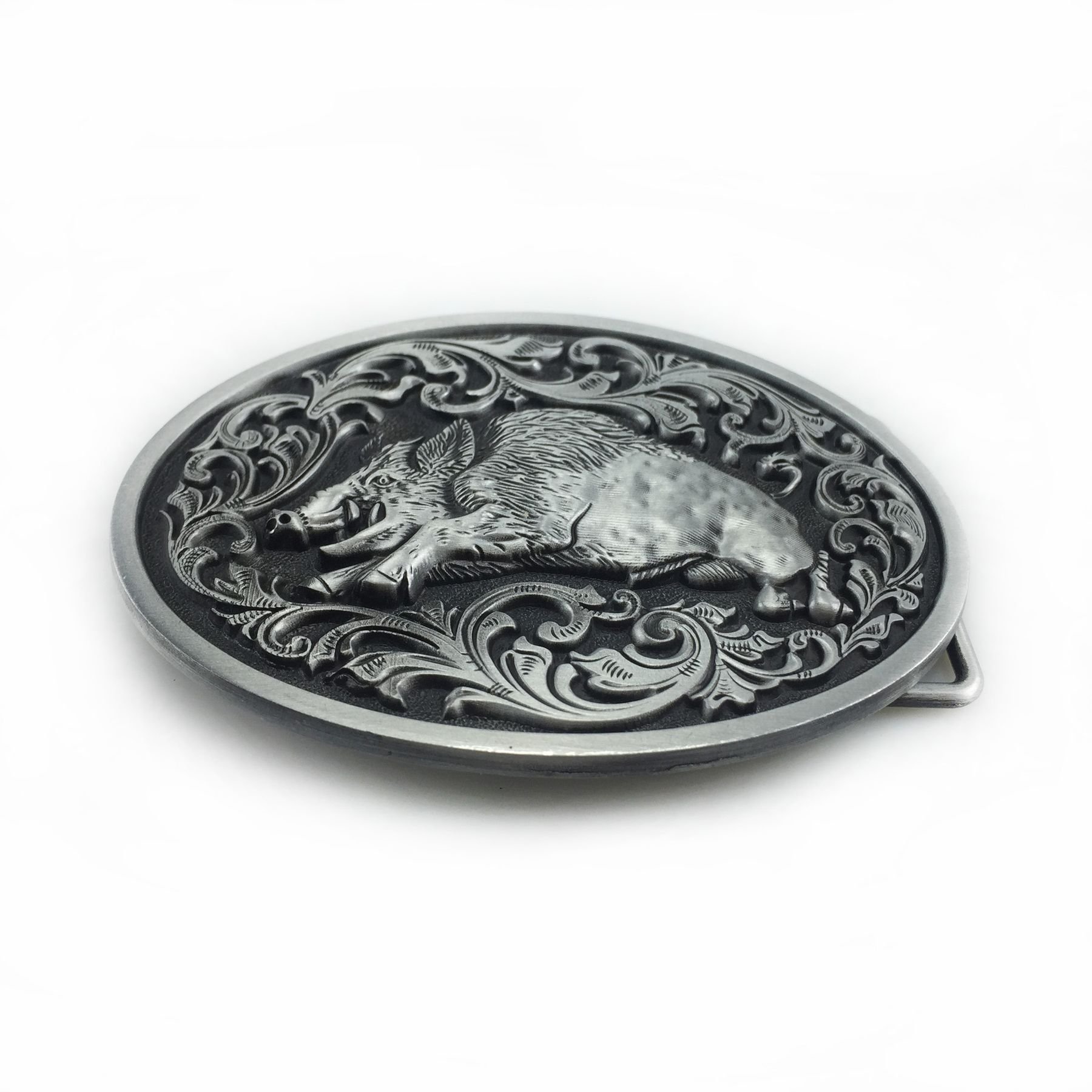 Wholesale vintage metal wild boar belt buckles for men and women Western denim belt buckles